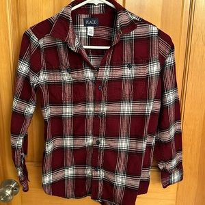 Children’s Place - plaid button down shirt - boy’s size 10/12